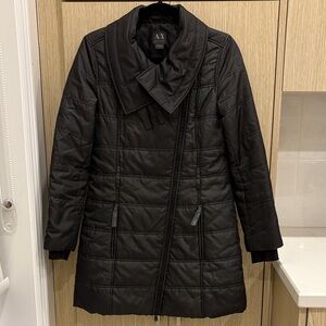 Armani Exchange Black Quilted Puffer Jacket